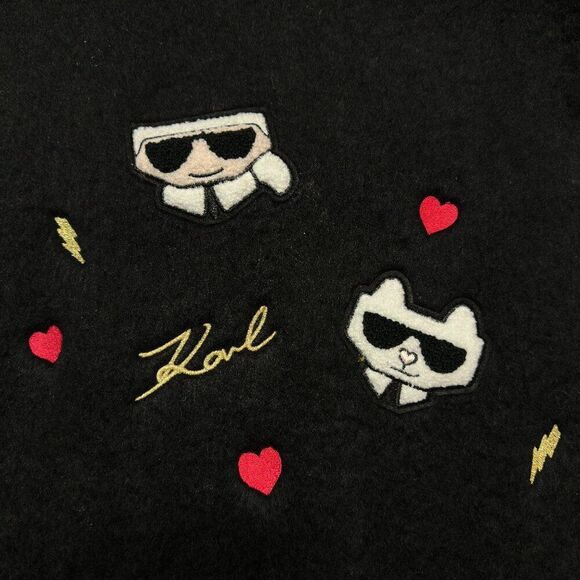 KARL LAGERFELD SCARF BLACK - NWT - Picture 3 of 3